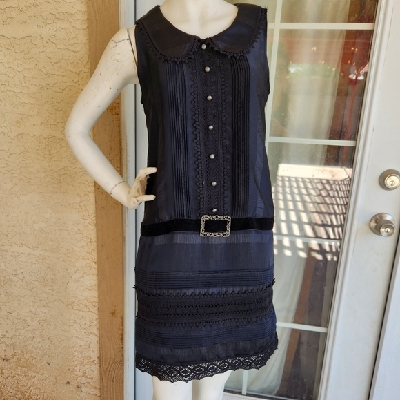 Anna Sui Dress Crochet Lace &‎ Velvet trim 20th Anniversary Collection - Picture 8 of 8